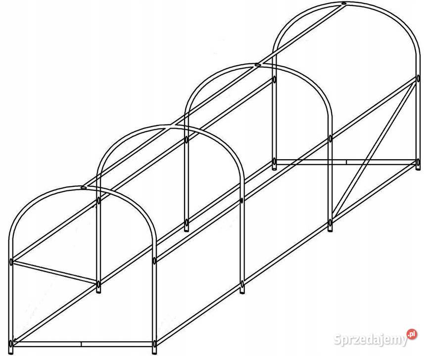 WZMOCNIONY Tunel Foliowy Ogrodowy 200 x 300 sprzedam