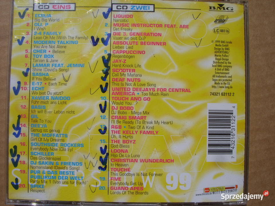Płyta CD skladanka BRAVO SUPERSHOW 992 cd 1999