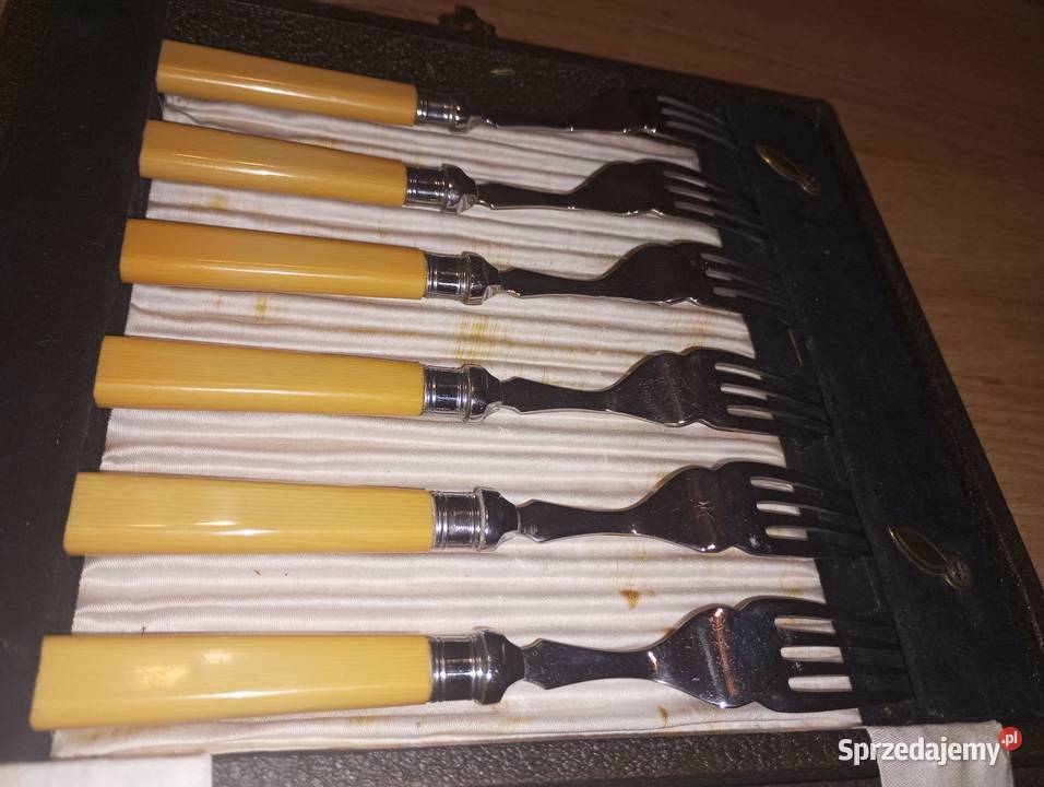 Komplet sztućców z rękojeścią z bakelitu lubelskie Biłgoraj