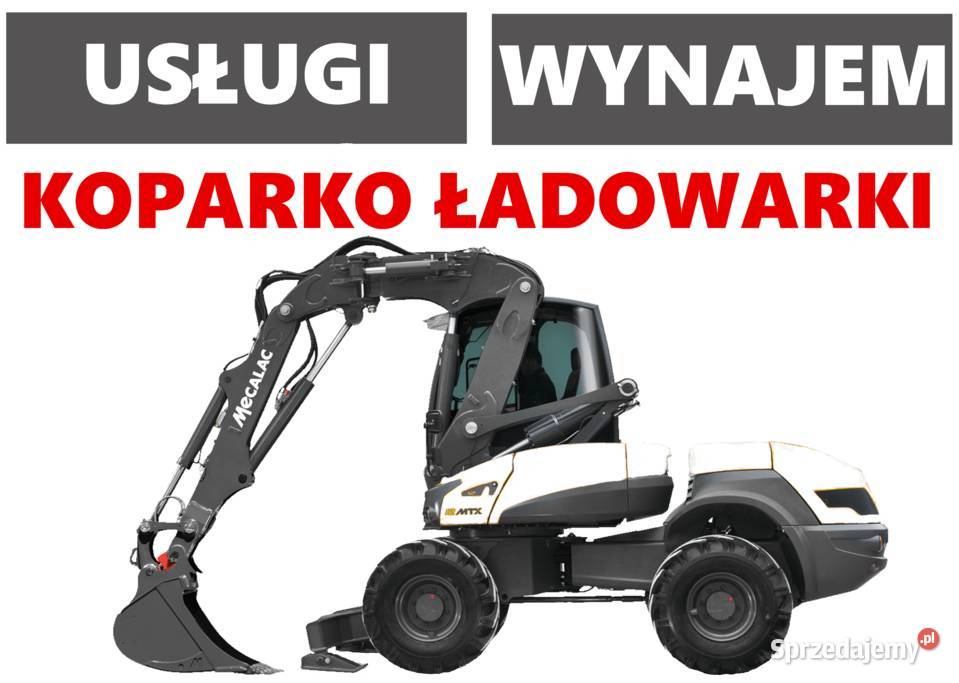 Wynajem usługi koparko ładowarki JCB 3CX Mecalac