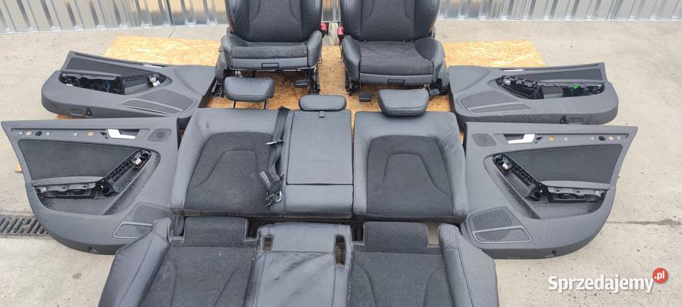 FOTEL FOTELE AUDI A4 B8 S LINE SKÓRA MATERIAŁ 2 osobowe Przystajń sprzedam
