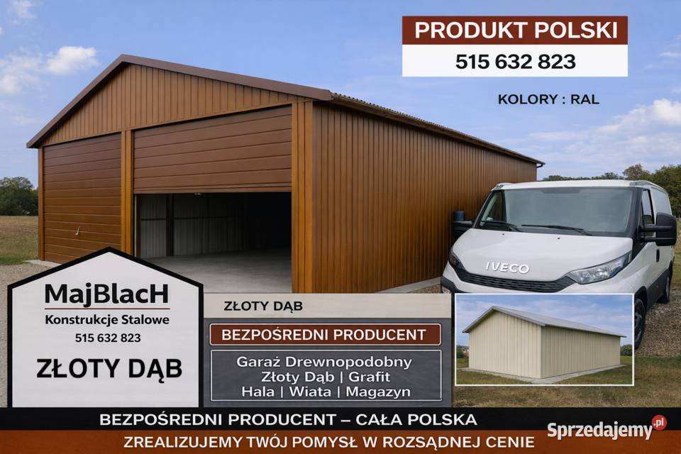 OCYNKOWANA Wiata Hala Garaż Blaszany PRODUCENT Nysa sprzedam