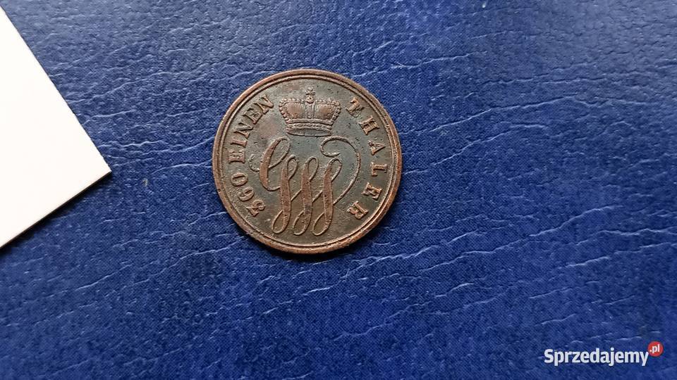 Stare monety 1 pfennig 1858 A NIemcy Schaumburg Lesko