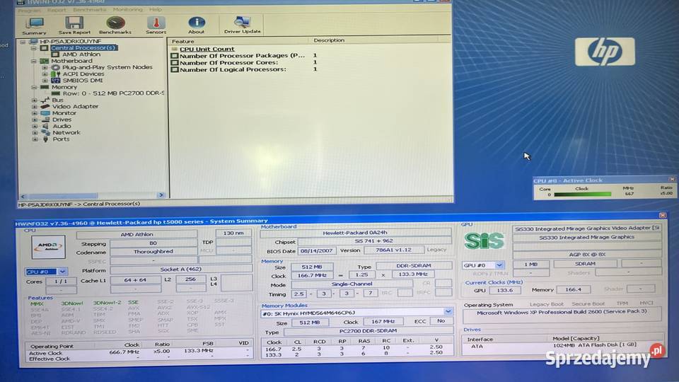 Terminal HP Thin Client HSTNC001LTC Windows XP Sandomierz