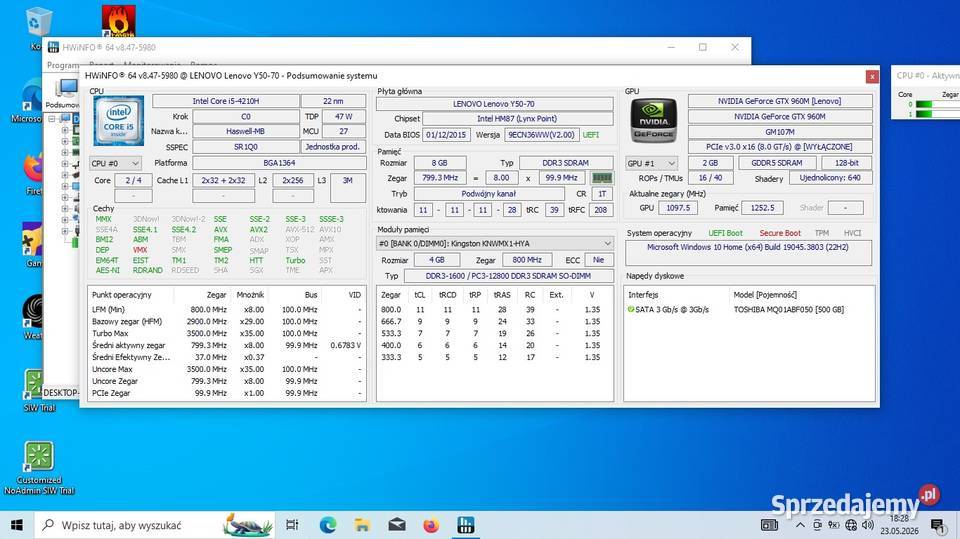 Płyta główna Lenovo y5070 Wąbrzeźno