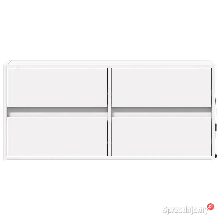 Ścienna szafka TV z LED biała 100x31x45 WM852292 RTV Warszawa