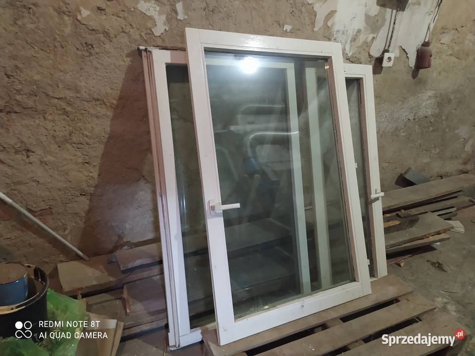 Skrzydła okienne dwuszybowe Wołomin z klamkami i Okna i parapety podkarpackie