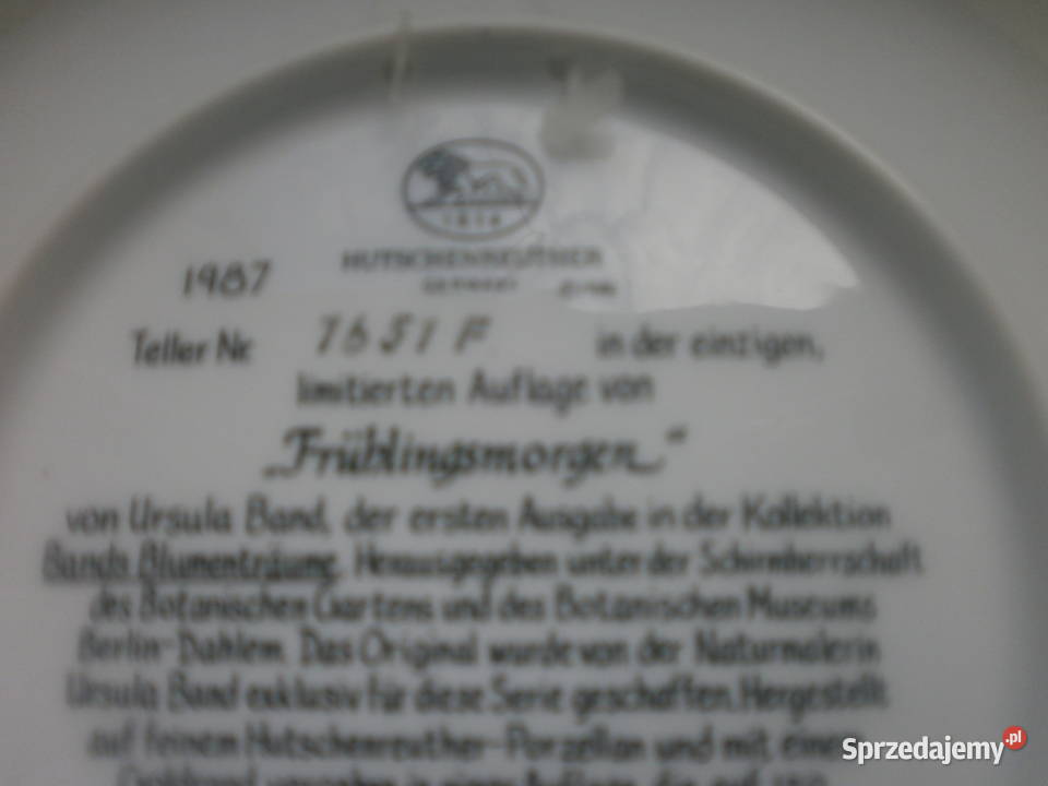 HUTSCHEUREUTHER piękny talerz Zielona Góra