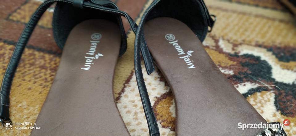 sandały klapki damskie rozmiar 36 czarne inna Poznań