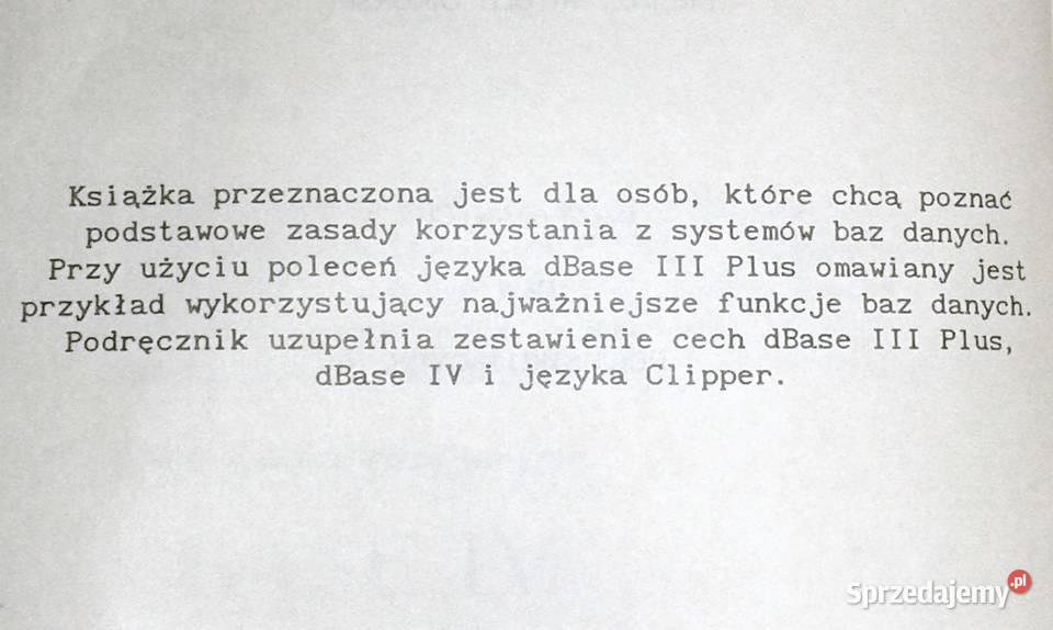 Bazy danych początkujących Witold Sikorski Pozostałe