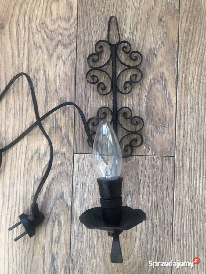 Stary kinkiet metaloplastyka PRL Ciepielów sprzedam