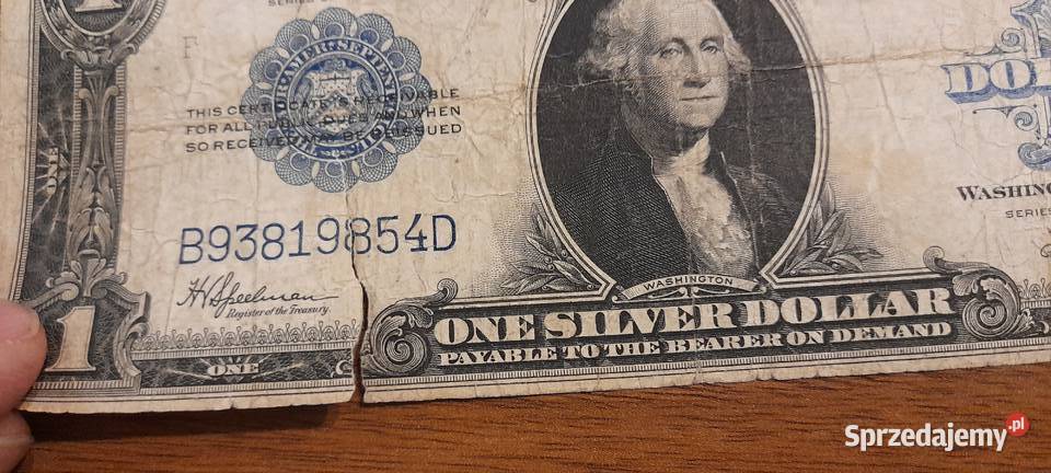 USA 1 Dolar 1923 r Silver Certificate Warszawa