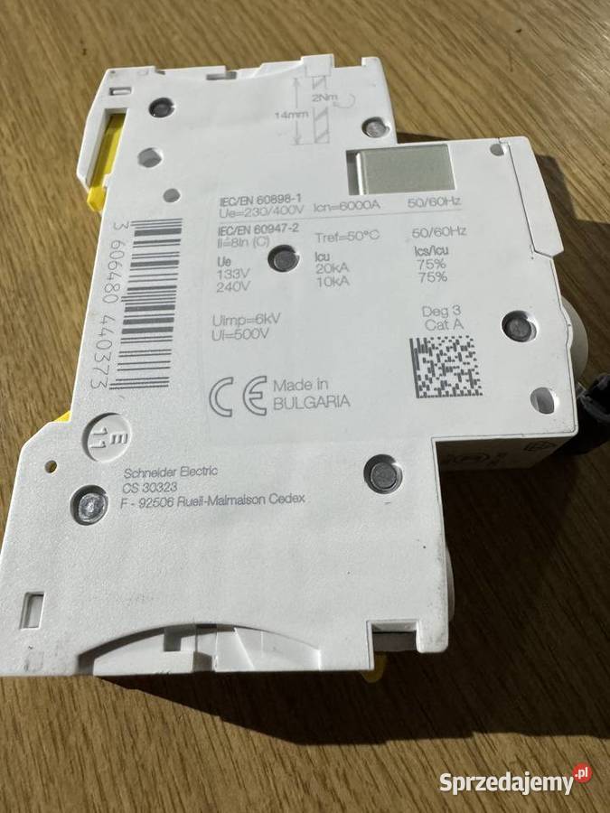 Wyłącznik nadprądowy C 20A 1biegunowy Ruda Białaczowska