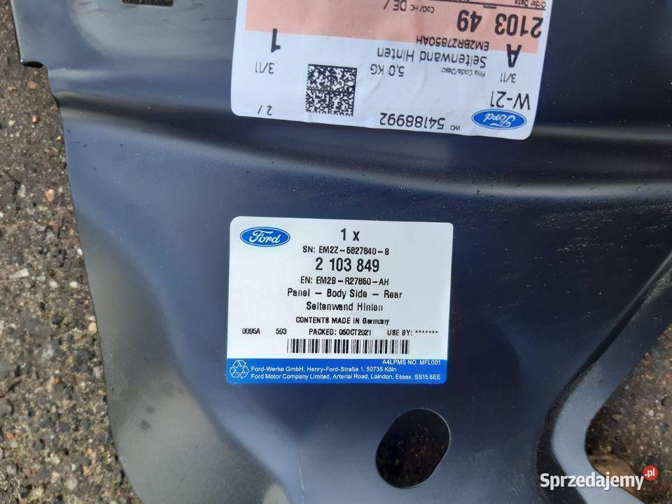 Błotnik prawy tył Ford S II EM2BR27860AH Błotnik Zestawy części blacharskich