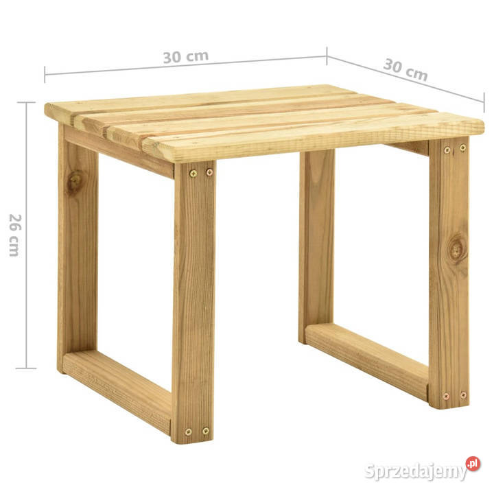 Stolik do leżaka 30x30x26 impregnowane drewno mazowieckie Warszawa