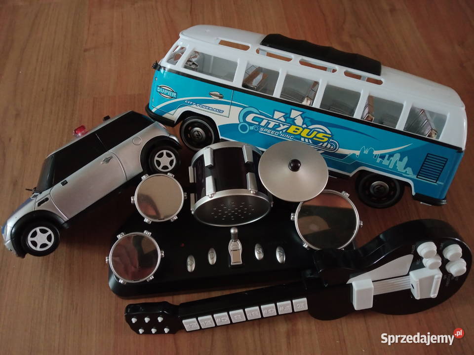 Mini perkusja gitara Tchibo autobus autko Zabawki Wrocław sprzedam