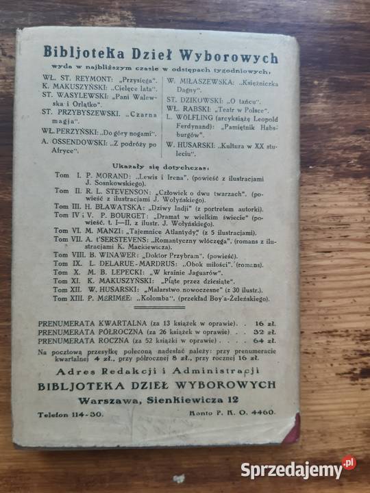 Prosper Mrime Kolomba 1925 Przekład BoyŻeleński Poznań sprzedam