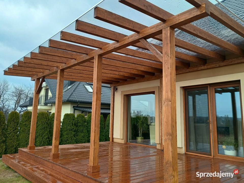 Taras drewniany zadaszenie tarasu altana pergola Sokołów Małopolski