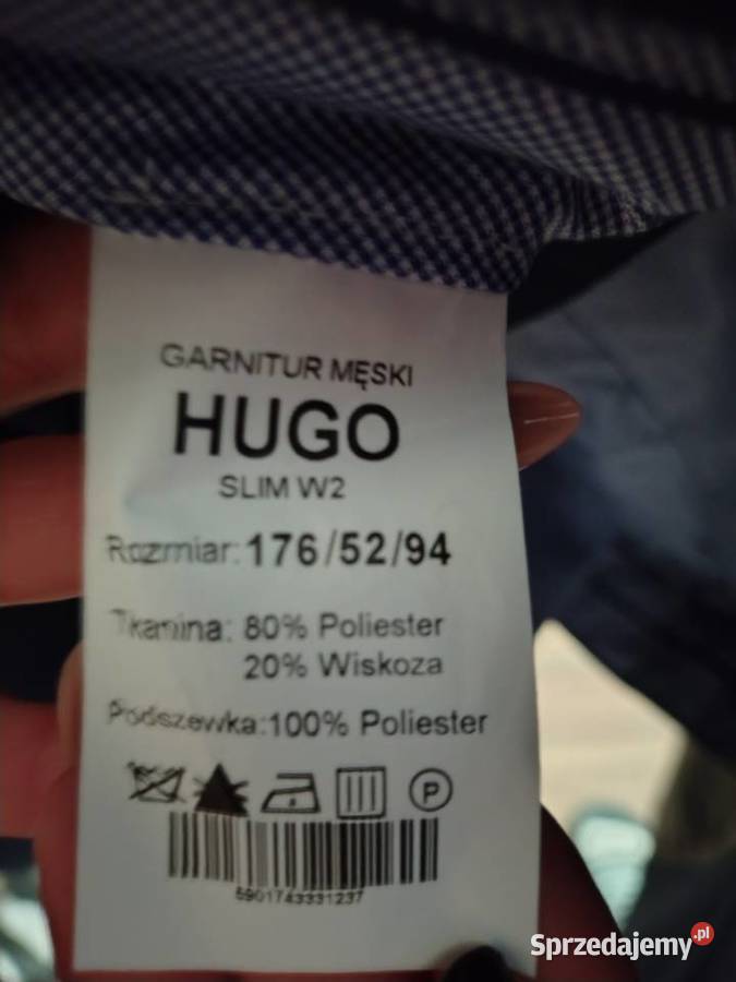 Garnitur Kubenz HUGO Slim W2 granatowy 1825294 Rozmiar 52 Głogów
