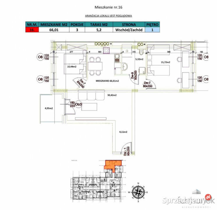 Mieszkanie 265m2 1 pokój Biłgoraj Berka 9000zł/m2