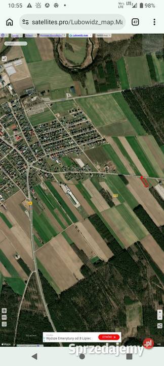 Działka budowlana 2695m2 w Lubowidzu woj mazowieckie Lubowidz