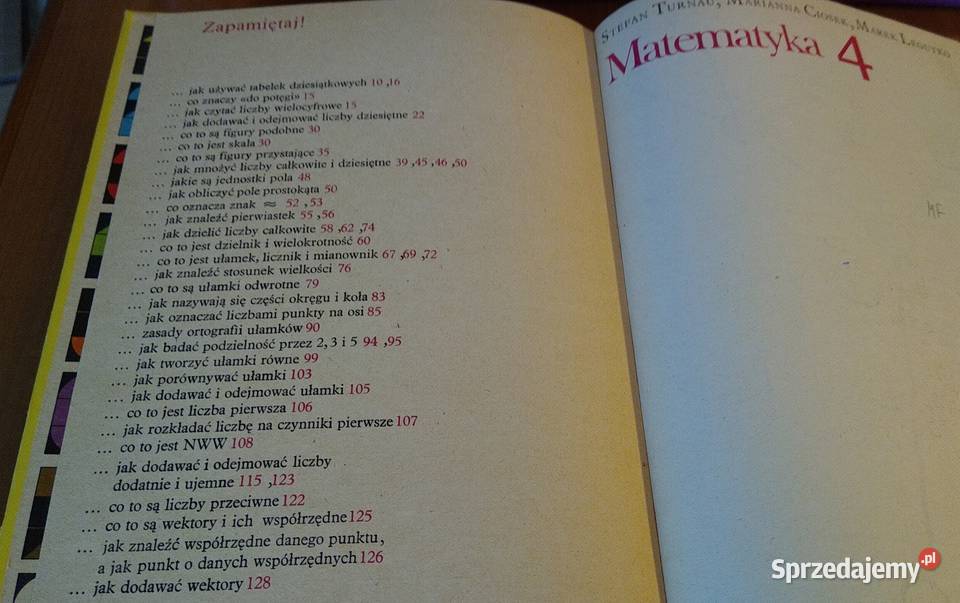 Matematyka podręcznik 4 Stefan Turnau Marianna
