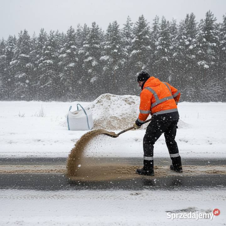 Piasek do posypywania dróg ZIMĄ 1000 worki