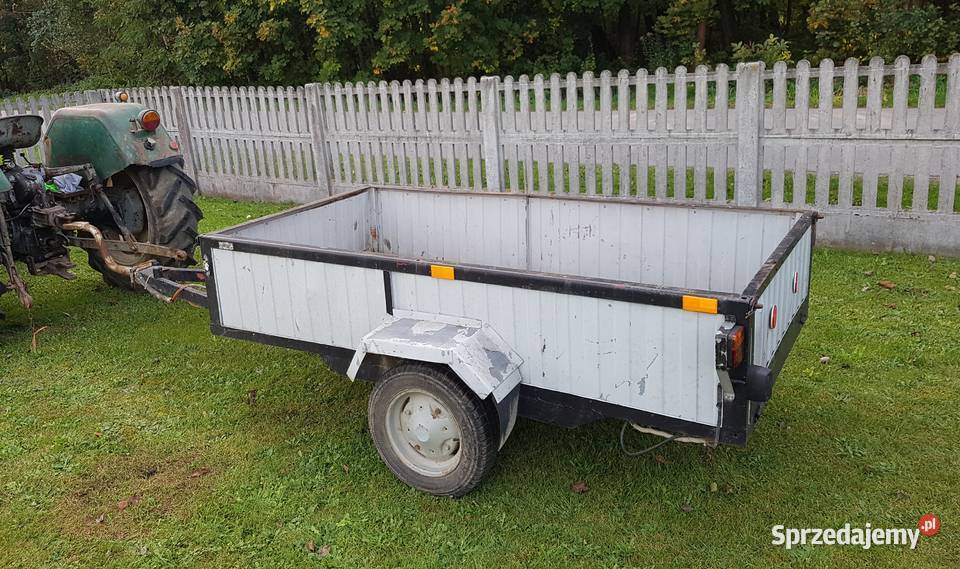 Przyczepka do ciagnika fajna zgrabna 125x225x45 nieuszkodzony Dąbrowa Tarnowska sprzedam