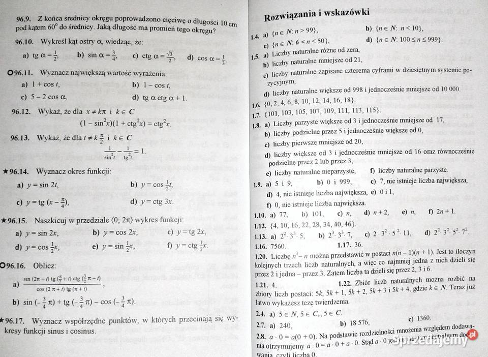 Matematyka 1 Stanisław Zieleń Chełm sprzedam