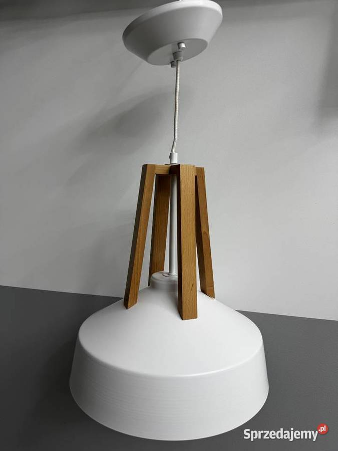 Lampa sufitowa metal plus drewno Skandynawska Tarnów