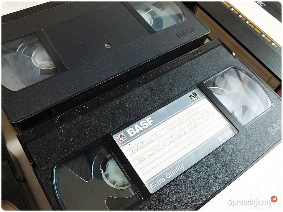 Kaseta VHS 7 Nagranych Kaset Video BASF Żary sprzedam