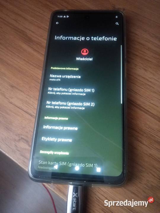 Motorola e14 Uchanie