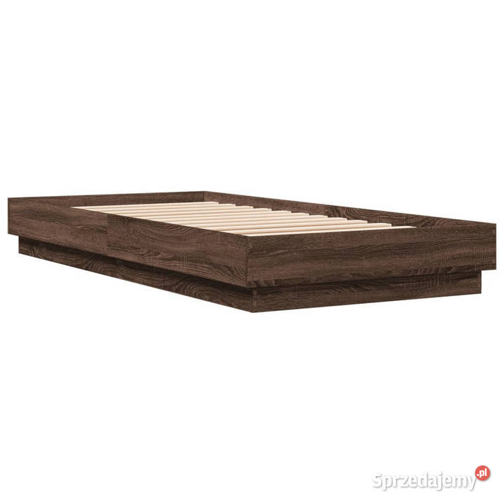 Łóżko bez materaca brązowy dąb 100x200 WM839601 mazowieckie sprzedam
