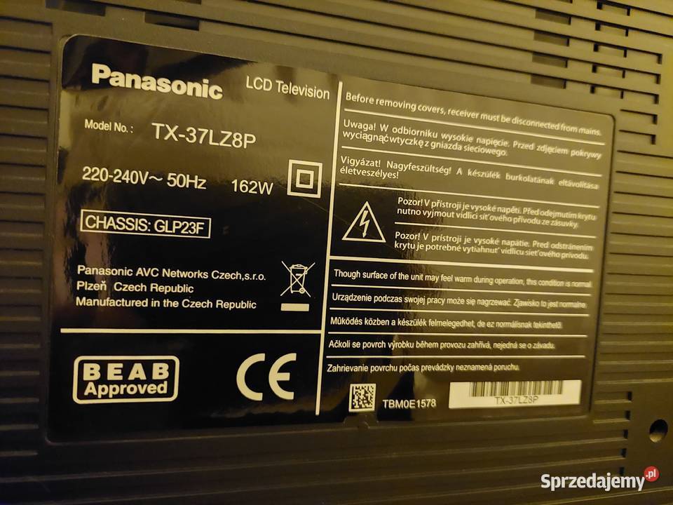 telewizor Panasonic TX37LZ8P 37 łódzkie Łódź