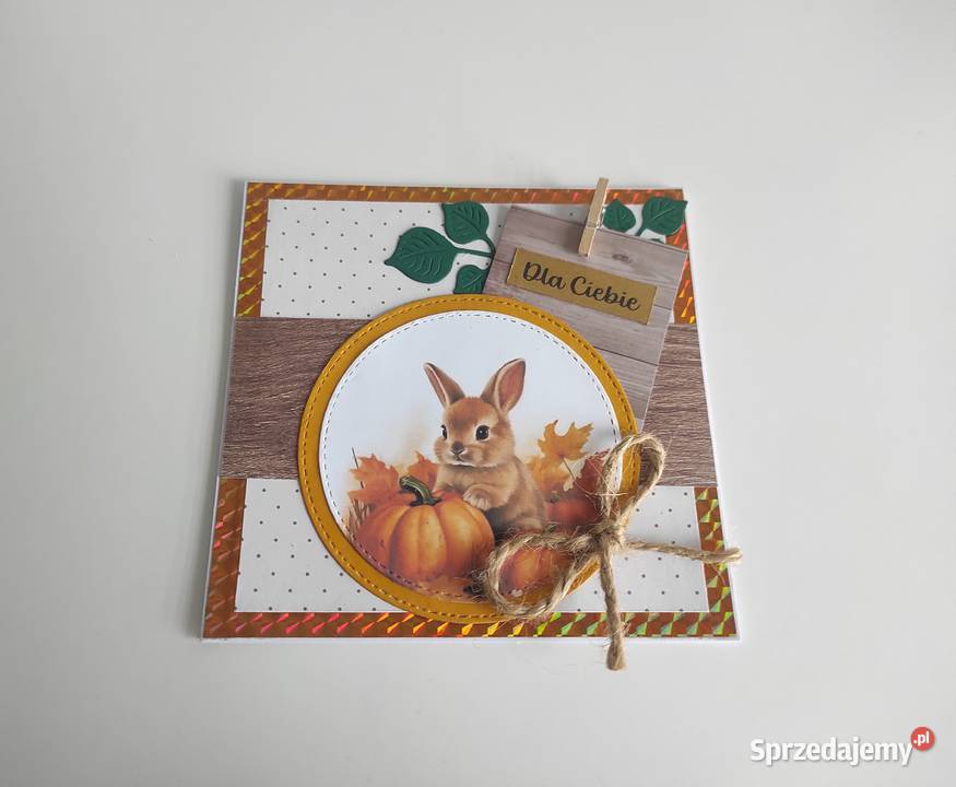 Jesienna kartka okolicznościowa ręcznie robiona Łódź