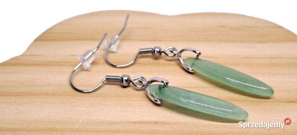 Kolczyki z AWENTURYNU awenturyn sopelki 1263 Warszawa