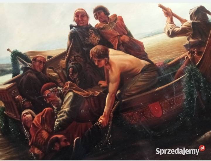 Obraz alegoria Św Inkwizycja Akademizm olej na Grójec sprzedam