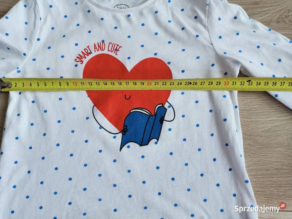 Bluzka koszulka dziewczęca na długi rękaw biała długi mazowieckie Płock