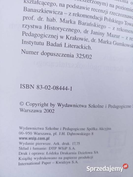 Człowiek i historia tom podręczniki szkolne Warszawa