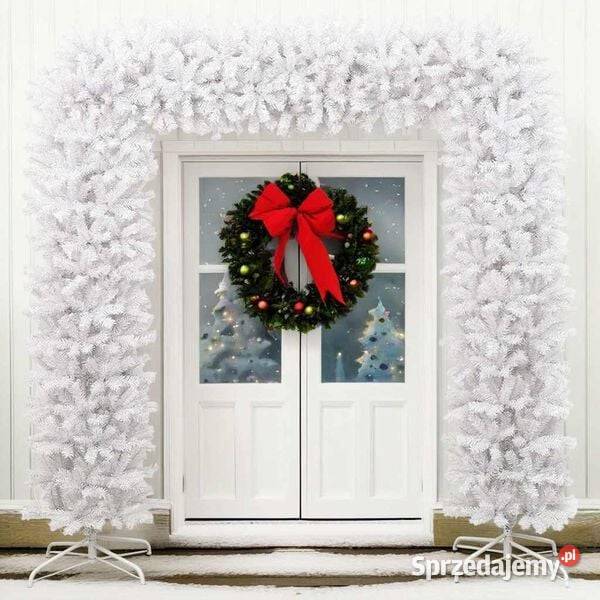 vidaXL Łuk świąteczny z girlandą biały 240 Warszawa