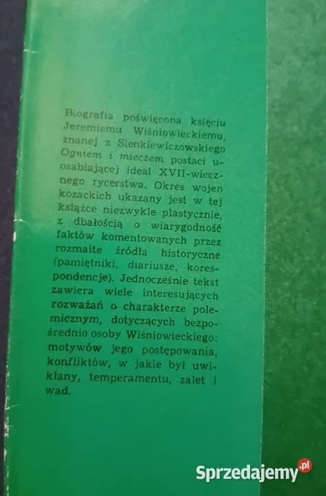 Jan Widacki Kniaź jarema Śląsk 1984 r Wydanie I wielkopolskie Koźminek