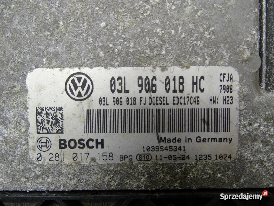 KOMPUTER STEROWNIK SILNIKA 20 TDI 03L906018HC osobowe