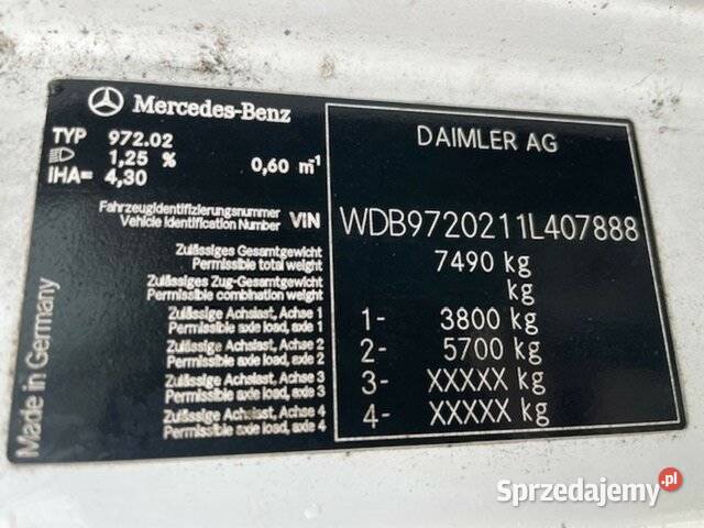Wywrotka 2 osiowa 4x2 Mercedes Atego 822 Warszawa
