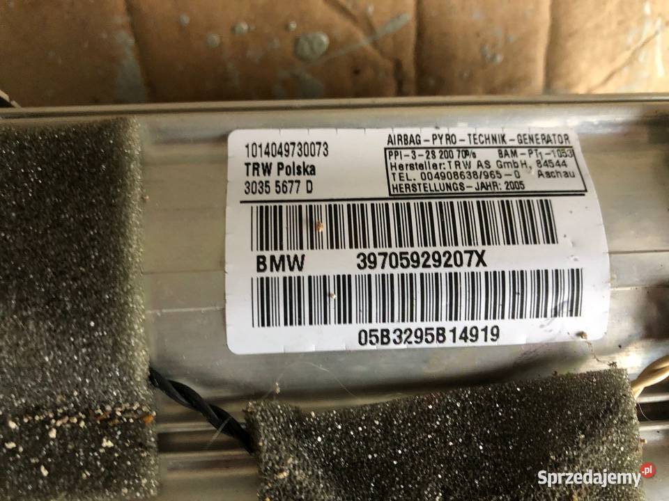 BMW SERIA 3 E9091 PODUSZKA POWIETRZNA PASAŻERA