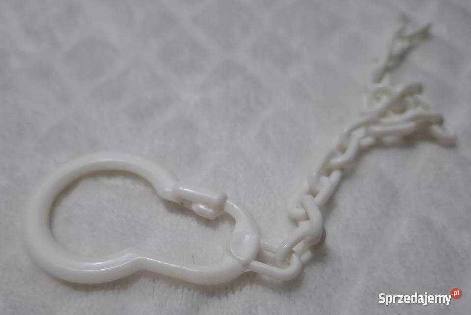 Łańcuszek z zapięciem do smoczka biały 22 2mm Czeladź