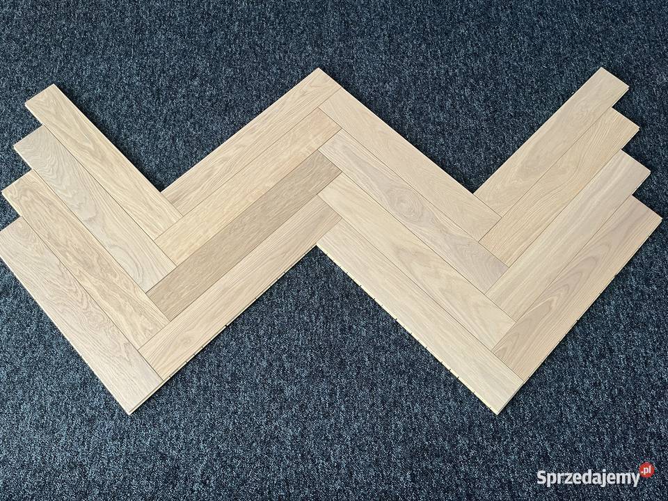 Jodełka klasyczna dębowa 11x120x600 White Biały Deski podłogowe podkarpackie Rzeszów