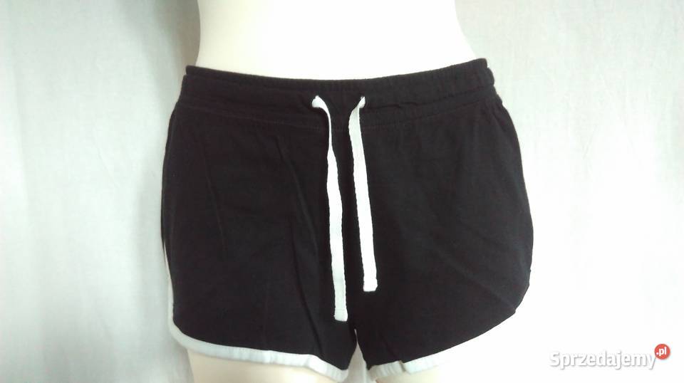 SPODENKI damskie SPORTOWE czarnobiałe r L NOWE Odzież sportowa Białystok sprzedam