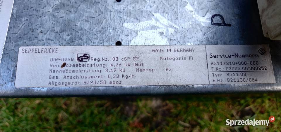 2 piecyki gazowe Seppelfricke 25 kW i 349 kW Wólka Brzózka