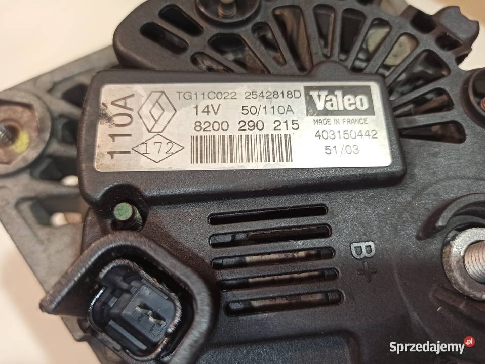 Renault Scenic 19 20Alternator 8200290215 110A osobowe dolnośląskie Bolesławiec