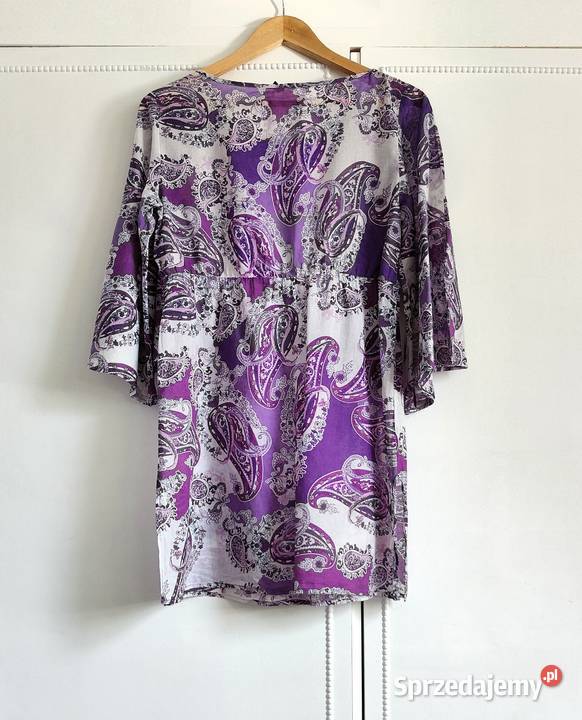 Boho tunika Benetton S 36 bawełna hippie bluzka Szczecin
